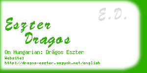 eszter dragos business card